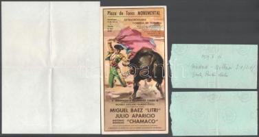 1959 Madrid, Puskás Ferenc labdarúgó aláírása képeslap hátoldalán, kitöltetlen meghívó, 2 db Real Ma...