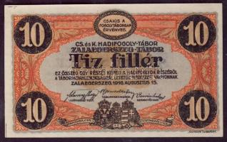 Zalaegerszeg/hadifogolytábor 1916. 10f "S Gy" jelzéssel T:I