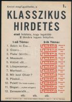 "Klasszikus hirdetés [...]" Igmándi természetes keserűvíz kisplakát, 24×17 cm