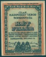 Sopronnyék/hadifogolytábor 1916. 2f "MS" (Museum Serie) jelzéssel T:I