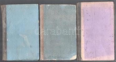 cca 1876-1899 3 db házalókönyv, sok pecséttel és bejegyzéssel