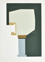 Mark (Márkus), Anna (1928-): Geometria, 1990. Szitanyomat, papír, jelzett, számozott (8/40). 45,5x34...