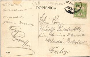 1907 Zagreb, Zágráb; Kukoviceva ulica / street view (ázott sarok / wet corner)