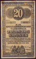 Sopronnyék/hadifogolytábor 1916. 20K T:I- foltos, ragasztónyomokkal