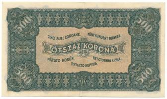 1923. 500K "Magyar Pénzjegynyomda Rt. Budapest" nyomdahely-megjelöléssel, "5A 001 664...