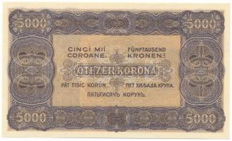 1923. 5000K "Magyar Pénzjegynyomda Rt. Budapest" nyomdahely-megjelöléssel, "5B 01 762...