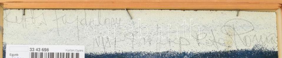 Prokop Péter (1919-2003): Kettős fájdalom, 1987. Olaj, farost, jelzett, a hátoldalán Prokop Péter au...