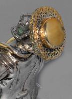 Ezüstözött judaika szobor, m: 19 cm