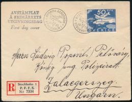 1936 Légi levél Magyarországra / Airmail cover to Hungary