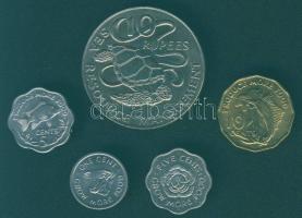 Seychelle-szigetek 1972-1977. 1c + 5c (2x) + 10c + 10R össz. 5db "FAO" tanúsítványokkal T:1