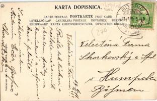 1911 Goszpics, Gospic; Glavna ulica / látkép, fő utca. Mr. Ph. K. Vouka kiadása / general view, main...