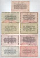 1946. 10.000AP-1.000.000AP (9db) közte 1946. 1.000.000AP fordított címerrel T:F,VG több darabon ázás...