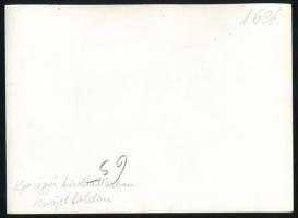 1940 Légvédelmi ágyú tűzelőállásban szovjet földön, Pálházi ht. szd. fotója, hátoldalon feliratozva,...