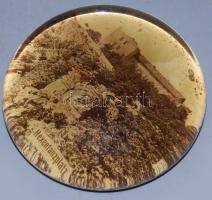 Levélnehezék, tájkép jelenettel, d: 7,5 cm