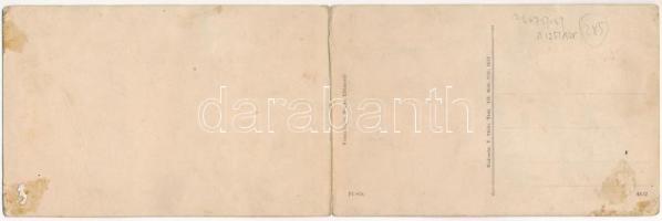 Makarska, 2-részes kihajtható panorámalap / 2-tiled folding panoramacard (ragasztónyom / glue marks)