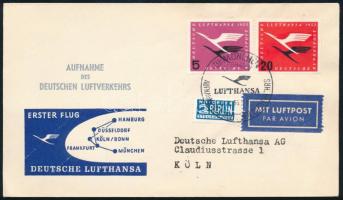 1955 Alkalmi légi levél / Special airmail cover