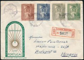 1954 Mi 831-834 ajánlott / registered FDC