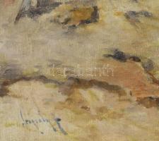 Neogrády Antal (1861-1942): Mosónők. Olaj, vászon, jelezve balra lent. Dekoratív fakeretben, 60×80 c...