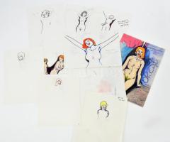 10 darab erotikus grafika és töredék