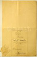 1901 Lukács László (1850-1932) a Széll-kormány pénzügyminisztere, későbbi miniszterelnök aláírása ad...