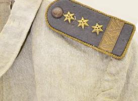 1947M tiszti nyári zsávoly zubbony, ezredesi váll-lapokkal (szakszolgálatos), hiányzó parolival