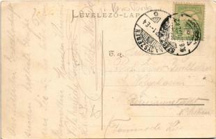 1906 Szászrégen, Sächsisch-Regen, Reghin; Kesselgasse / Kessel utca, Carl Fronius, Scholtz üzlete. G...