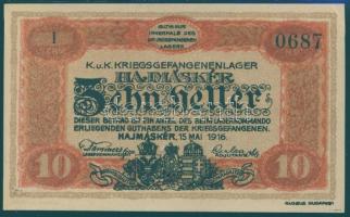Hajmáskér/hadifogolytábor 1916. 10f T:I