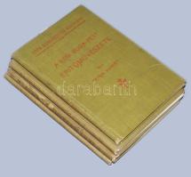 Petrik Albert: A régi Buda-Pest építőművészete I-IV. rész. Építő munkavezetők könyvtára XVIII.,XXXI.,XXXII., XXVI. Szerk.: Jakabffy Ferenc. Bp., 1909-1911, Ifj. Nágel Ottó, (Stephaneum-ny.), 96+1 p.; 103 p.; 104 p.; 104 p. Fekete-fehér fotókkal illusztrálva. Kiadói egészvászon-kötésben, kissé kopott borítóval, egy foltos gerinccel, de alapvetően jó állapotban.  Az első kötet elején Pásztor Mihály (1876-1944): újságíró autográf névbejegyzésével.