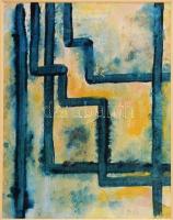 Barta Mária (1897-1969): Geometrikus kompozíció. Olaj, vászon, jelezve jobbra lent, fakeretben. 30x23,5 cm