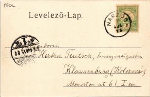 1906 Naszód, Nasaud; Római katolikus templom és papi lak / Catholic church and rectory