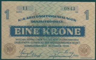Dunaszerdahely/hadifogolytábor 1916. II.kiadás 1K számozott, függőleges sor nélkül T:I