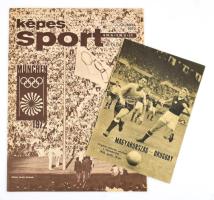 1962 Magyarország - Uruguay labdarúgó mérkőzés meccsfüzet + 1972 Képes Sport olimpiai különszám