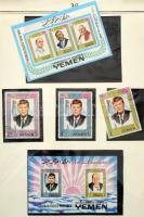 Kennedy szép és tartalmas motívum gyűjtemény ritkán látható tengerentúli kiadásokkal, kb 40 albumlap...