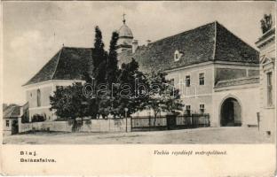 1912 Balázsfalva, Blasendorf, Blaj; Vechia resedinta metropolitana / a régi görögkatolikus érseki rezidencia / Greek Catholic bishop's palace, metropolitan residence (ázott / wet corner)