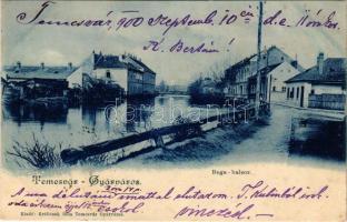1900 Temesvár, Timisoara; Béga balsor. Králicsek Béla kiadása / Bega riverside (fl)