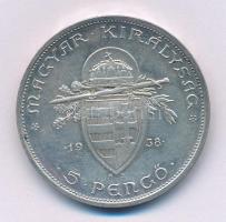 1938. 5P Ag "Szent István" T:XF  Adamo P8.1