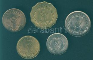 Szudán 1972-1976. 5m (2x) + 10m + 2G + 5G össz. 5db "FAO" tanúsítványokkal T:1,2+ egyiken ph.