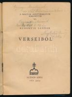 Reményik Sándor verseiből. A Magyar Könyvbarátok Kiskönyvei VI. Buenos Aires, 1953, Kárpát Könyvkiad...
