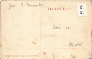 Garamszentbenedek, Sankt Benedikt, Sväty Benadik, Hronsky Benadik; bencés apátság, utcakép. Brunczli...