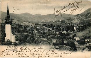 1905 Verespatak, Goldbach, Rosia Montana; látkép, templom / general view, church (EK)
