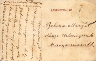 1913 Ohaj, Dolny Ohaj; utcarészlet, római katolikus templom, keményítő gyár, munkások / street, Roma...