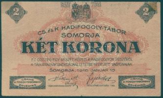 Somorja/hadifogolytábor 1916. 2K T:II ragasztó maradvány