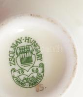 Zsolnay pillangó mintás kisváza, jelzett, hibátlan, m: 8,5 cm