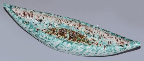 Kornfeld János: Ikebana, mázas kerámia, jelzett, végén kis mázhibával, h: 34 cm