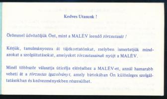 MALÉV törzsutasigazolvány-tájékoztató