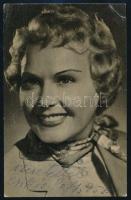 1957 Csikós Rózsi színész, énekes aláírása az őt ábrázoló képen
