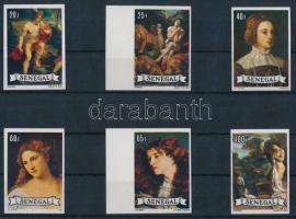 1977 Festmények vágott sor Mi 641-646 / imperforated set