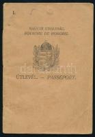 1928 Székesfehérvár, Magyar Királyság által kiállított útlevél, fénykép nélkül