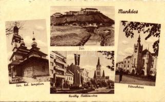 Munkács with orthodox church and national flag (EK)