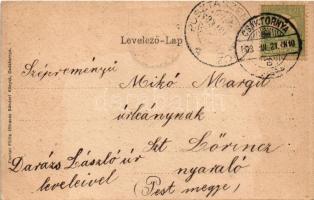 1903 Csáktornya, Cakovec; Zrínyi vár. Szecessziós keret Zrínyi Miklóssal. Fischel Fülöp (Strausz Sán...